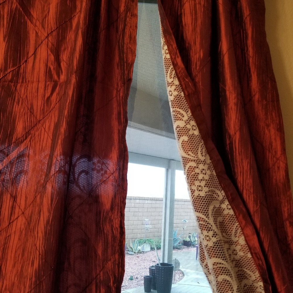 Two Rust Curtains panels - Picture 2 of 5